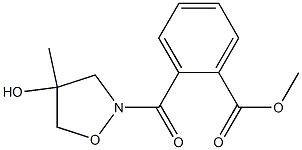 methyl 2-(4-hydroxy-4-methylisoxazolidine-2-carbonyl)benzoate 结构式