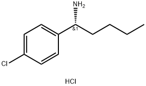 (1R)-1-(4-CHLOROPHENYL)PENTAN-1-AMINE HYDROCHLORIDE 结构式
