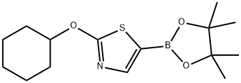 2-(环己氧基)-5-(4,4,5,5-四甲基-1,3,2-二噁硼烷-2-基)噻唑 结构式