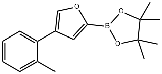 4-(2-Tolyl)furan-2-boronic acid pinacol ester 结构式