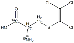 S-(1,2,2-Trichlorovinyl)-Cysteine-13C3-15N 结构式