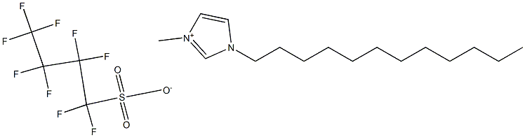 1-十二烷基-3-甲基咪唑九氟丁磺酸盐 结构式