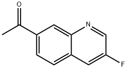 1-(3-氟喹啉-7-基)乙-1-酮 结构式