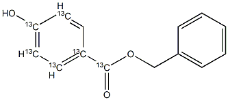 对羟苯甲酸苄酯-13C6 结构式