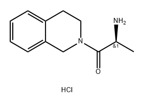 (2S)-2-氨基-1-(1,2,3,4-四氢异喹啉-2-基)丙烷-1-酮盐酸盐 结构式