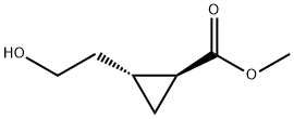 (1S,2R)-METHYL 2-(2-HYDROXYETHYL)CYCLOPROPANECARBOXYLATE 结构式