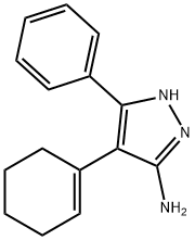 4-(CYCLOHEX-1-EN-1-YL)-3-PHENYL-1H-PYRAZOL-5-AMINE 结构式
