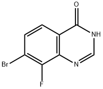 7-溴-8-氟喹唑啉-4(3H)-酮 结构式