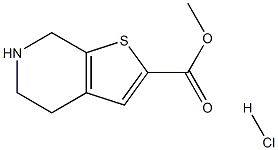 METHYL 4,5,6,7-TETRAHYDROTHIENO[2,3-C]PYRIDINE-2-CARBOXYLATE HCL 结构式