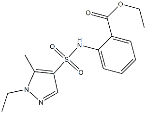 ethyl 2-(1-ethyl-5-methyl-1H-pyrazole-4-sulfonamido)benzoate 结构式