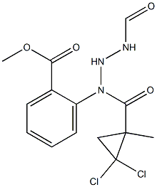 methyl 2-(2-(2,2-dichloro-1-methylcyclopropanecarbonyl)hydrazinecarboxamido)benzoate 结构式