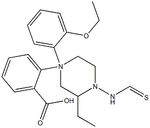 ethyl 4-(4-(2-ethoxyphenyl)piperazine-1-carbothioamido)benzoate 结构式