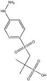 2-((4-肼基-苯磺酰基)甲基)-2-磺酸基丙烷 结构式