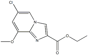6-Chloro-8-methoxy-imidazo[1,2-a]pyridine-2-carboxylic acid ethyl ester 结构式