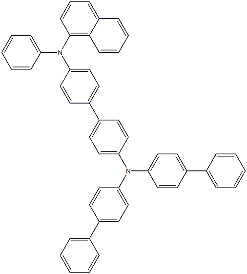 N4,N4-di([1,1'-biphenyl]-4-yl)-N4'-(naphthalen-1-yl)-N4'-phenyl-[1,1'-biphenyl]-4,4'-diamine 结构式