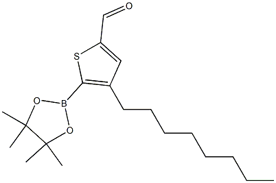 4-Octyl-5-(4,4,5,5-tetramethyl-1,3,2-dioxaborolan-2-yl)thiophene-2-carbaldehyde 结构式