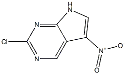 2-chloro-5-nitro-7H-pyrrolo[2,3-d]pyrimidine 结构式