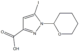 5-iodo-1-(tetrahydro-2H-pyran-2-yl)-1H-pyrazole-3-carboxylic acid 结构式