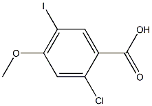 2-Chloro-5-iodo-4-methoxy-benzoic acid 结构式