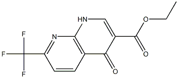 4-Oxo-7-trifluoromethyl-1,4-dihydro-[1,8]naphthyridine-3-carboxylic acid ethyl ester 结构式