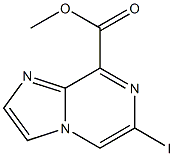 6-Iodo-imidazo[1,2-a]pyrazine-8-carboxylic acid methyl ester 结构式