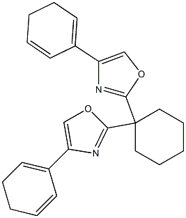 (4R,4'R)-2,2'-环己亚基双[4,5-二氢-4-苯基噁唑] 结构式