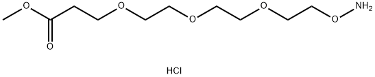 丙基-3-(2-{2-[2-(氨基氧基)乙氧基]乙氧基}乙氧基)丙酸甲酯 盐酸盐 结构式