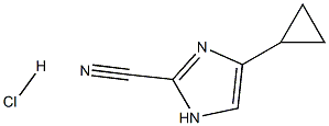4-cyclopropyl-1H-imidazole-2-carbonitrile hydrochloride 结构式