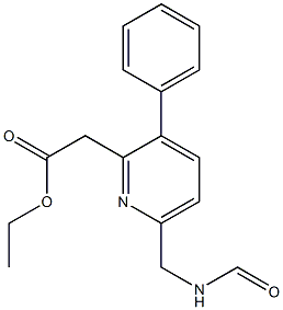 ethyl 2-[6-(formamidomethyl)-3-phenylpyridin-2-yl]acetate 结构式