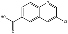 3-氯喹啉-6-甲酸 结构式