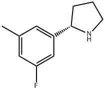 (2S)-2-(5-FLUORO-3-METHYLPHENYL)PYRROLIDINE 结构式