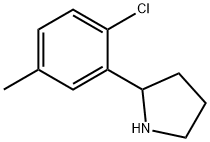 2-(2-氯-5-甲基苯基)吡咯烷 结构式