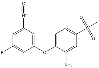 2-(3-氟-5-异氰基苯氧基)-5-(甲基磺酰基)苯胺 结构式