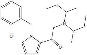 1-(1-(2-chlorobenzyl)-1H-pyrrol-2-yl)-2-(di-sec-butylamino)ethanone 结构式