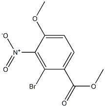 2-Bromo-4-methoxy-3-nitro-benzoic acid methyl ester 结构式