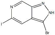 3-Bromo-5-iodo-2H-pyrazolo[3,4-c]pyridine 结构式