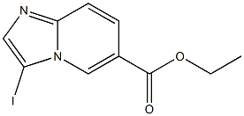 3-Iodo-imidazo[1,2-a]pyridine-6-carboxylic acid ethyl ester 结构式