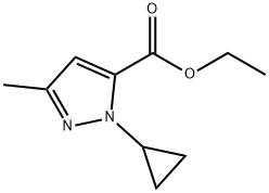 1-环丙基-3-甲基-1H-吡唑-5-甲酸乙酯 结构式