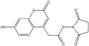 7-羟基香豆素-4-乙酸琥珀酰亚胺酯 结构式