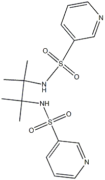 N,N'-(2,3-Dimethylbutane-2,3-diyl)bis(pyridine-3-sulfonamide) >=95% 结构式