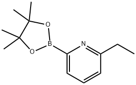 2-ethyl-6-(4,4,5,5-tetramethyl-1,3,2-dioxaborolan-2-yl)pyridine 结构式