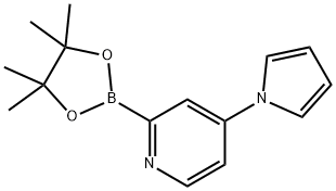 4-(1H-pyrrol-1-yl)-2-(4,4,5,5-tetramethyl-1,3,2-dioxaborolan-2-yl)pyridine 结构式