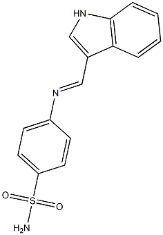 4-[(1H-indol-3-ylmethylene)amino]benzenesulfonamide 结构式