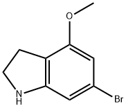 6-溴-2,3-二氢-4-甲氧基-1H-吲哚 结构式