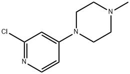 1-(2-氯吡啶-4-基)-4-甲基哌嗪 结构式