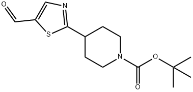 tert-butyl 4-(5-formylthiazol-2-yl)piperidine-1-carboxylate 结构式