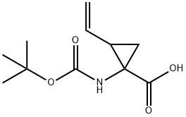 1-[[(1,1-dimethylethoxy)carbonyl]amino]-2-ethenyl-Cyclopropanecarboxylic acid 结构式