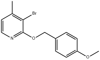 2-(4-methoxybenzyloxy)-3-bromo-4-methylpyridine 结构式