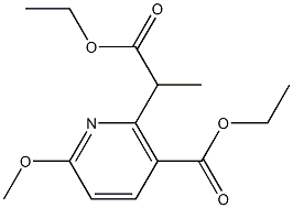 3-(乙氧基羰基)-6-甲氧基-Α-甲基-2-吡啶乙酸乙酯 结构式
