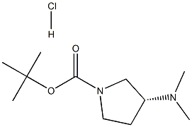 (R)-tert-Butyl 3-(dimethylamino)pyrrolidine-1-carboxylate hydrochloride 结构式